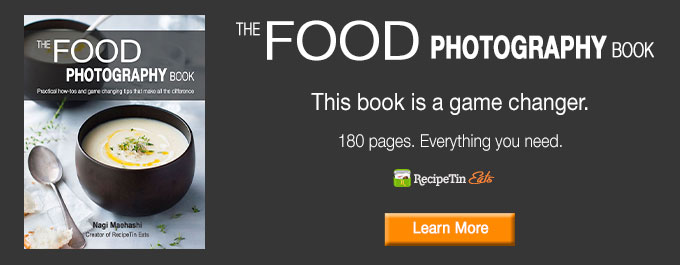 Publicidad para un libro de fotografía de comida
