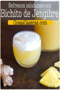Perfecto para hacer refrescos saludables y ginger beer de fermentación natural, el bichito de jengibre es un delicioso fermento fácil de hacer en casa. Aprende como hacer un bichito de jengibre, como cuidarlo, y como usarlo para hacer refrescos. #refrescossaludables #bebidassaludables #cosascaseras